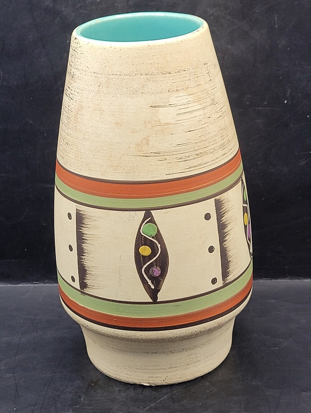 Vintage West Germany Pottery Vase 647-20 Mid Century Modern